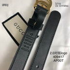 Leather Belt with Metal Buckle