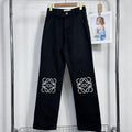 Wide-Leg Black Jeans